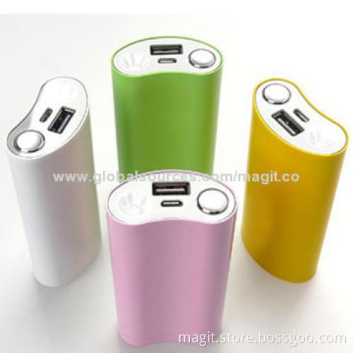 Mini Power Bank Supplier with 4,000/4,400/5,200mAh Capacity, CE/RoHS/FCC Mark